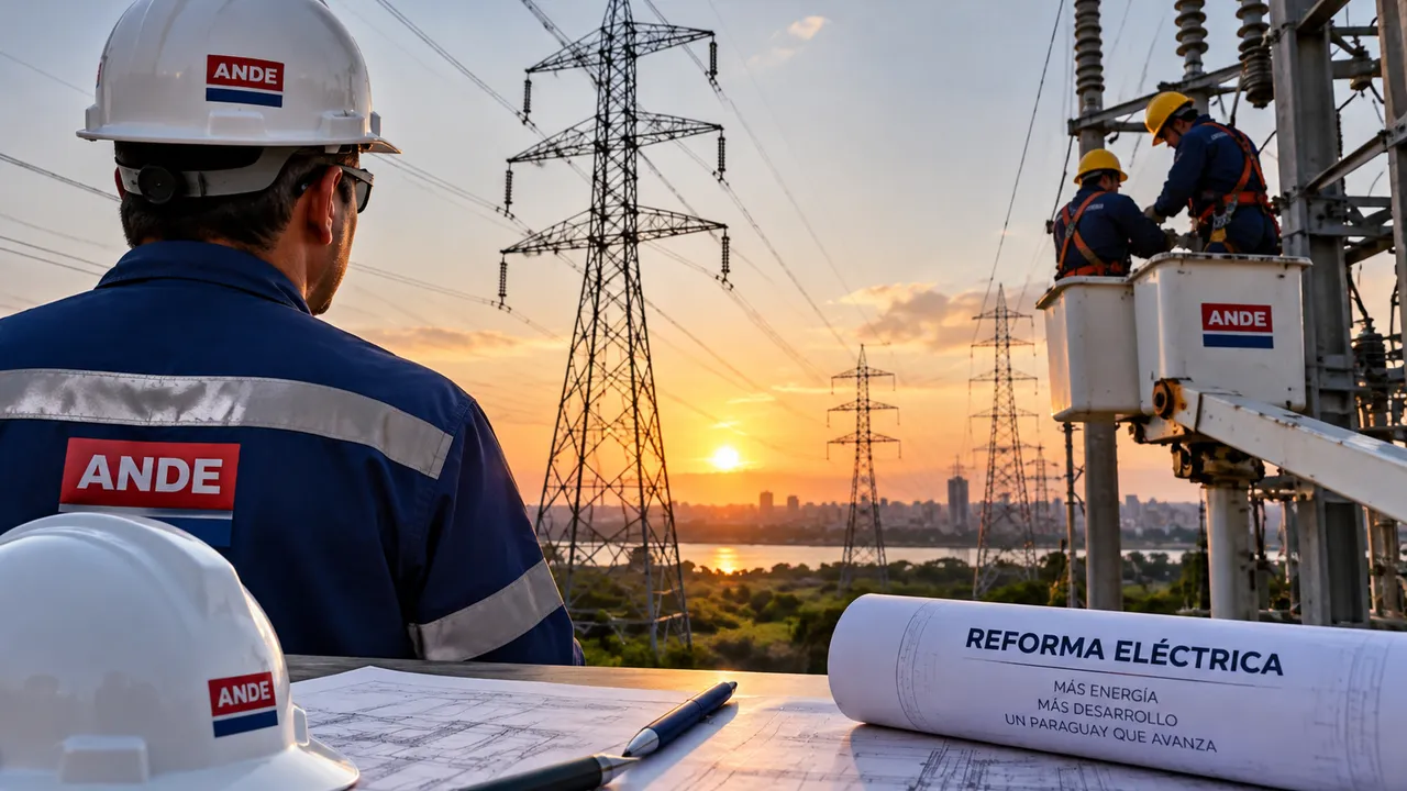 Reforma eléctrica en Paraguay genera protestas de gremios frente a la sede de la ANDE